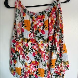 Linen C&C California Multicolor Patterned Top